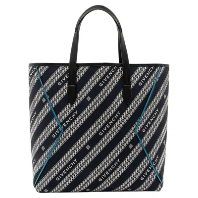 Pre-owned Givenchy Canvas Jacquard Bond Chain N/s Tote In Black