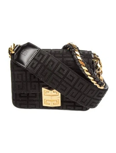 Pre-owned Givenchy Canvas Messenger Bag In Black
