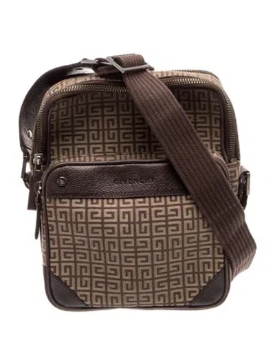 Pre-owned Givenchy Canvas Messenger Bag In Brown