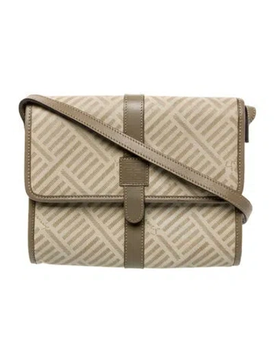 Pre-owned Givenchy Canvas Messenger Bag Vintage In Neutral