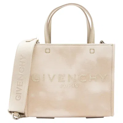 Pre-owned Givenchy Canvas Mini G Shopper Tote In Beige