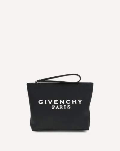 Givenchy Canvas Pouch Bag In Black