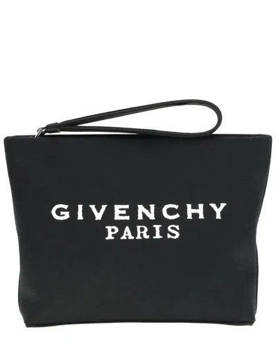 Givenchy Canvas Pouch Bag In Black