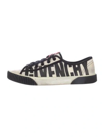 Pre-owned Givenchy Canvas Printed Sneakers In Multi
