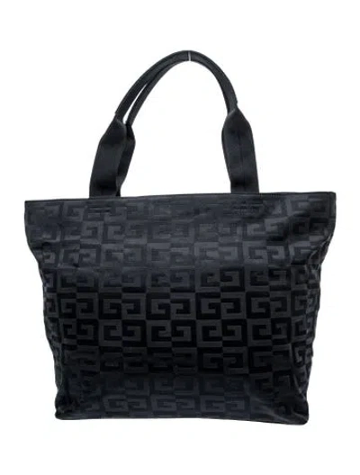 Pre-owned Givenchy Canvas Shoulder Bag In Black