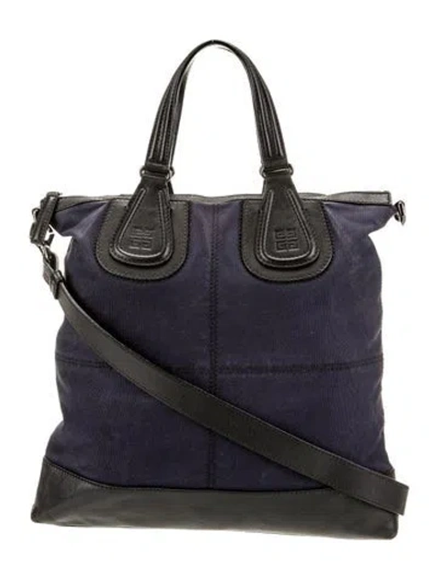 Pre-owned Givenchy Canvas Shoulder Bag In Blue
