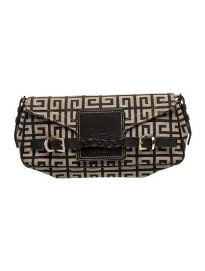 Pre-owned Givenchy Canvas Shoulder Bag In Brown
