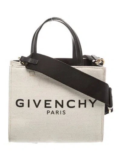 Pre-owned Givenchy Canvas Shoulder Bag In Neutral
