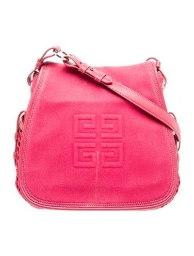 Pre-owned Givenchy Canvas Shoulder Bag In Pink