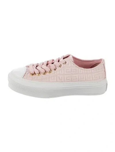 Pre-owned Givenchy Canvas Sneakers In Pink