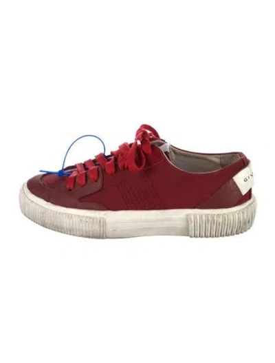 Pre-owned Givenchy Canvas Sneakers In Red