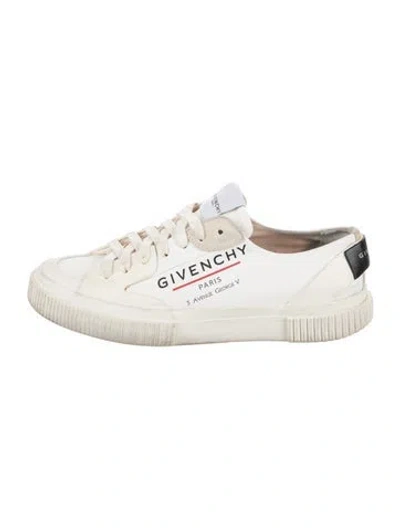 Pre-owned Givenchy Canvas Sneakers In White