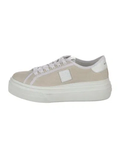 Pre-owned Givenchy Canvas Sneakers In White