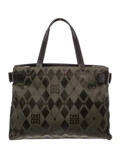 Pre-owned Givenchy Canvas Top Handle Bag In Black