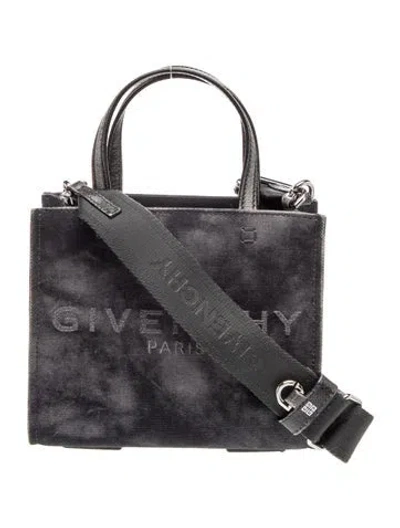 Pre-owned Givenchy Canvas Top Handle Bag In Black