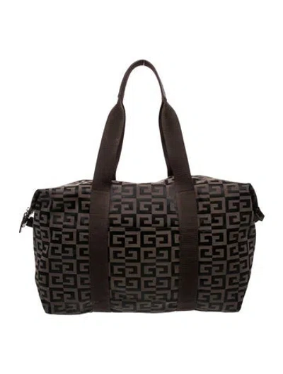 Pre-owned Givenchy Canvas Top Handle Bag In Brown