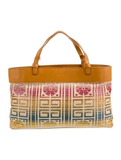 Pre-owned Givenchy Canvas Top Handle Bag In Neutral