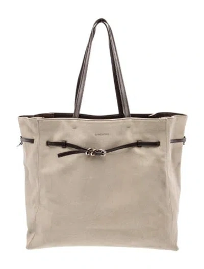 Pre-owned Givenchy Canvas Top Handle Bag In Neutral
