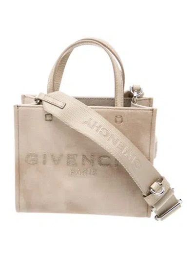 Pre-owned Givenchy Canvas Top Handle Bag In Neutral
