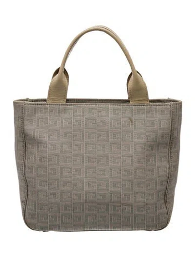 Pre-owned Givenchy Canvas Top Handle Bag Small In Neutral