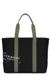 Givenchy Large Canvas Tote Bag Rectangular Handles In Black