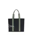 Givenchy Large Canvas Tote Bag Rectangular Handles In Green