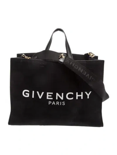 Pre-owned Givenchy Canvas Tote In Black