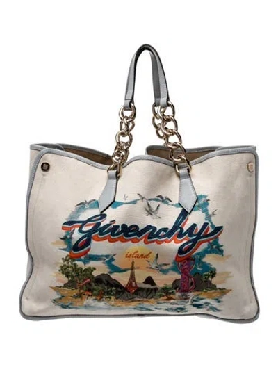 Pre-owned Givenchy Canvas Tote In Blue