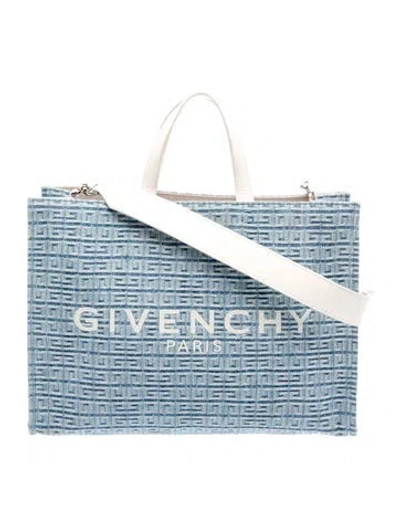 Pre-owned Givenchy Canvas Tote In Blue