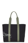 Givenchy Large Canvas Tote Bag Rectangular Handles In Black
