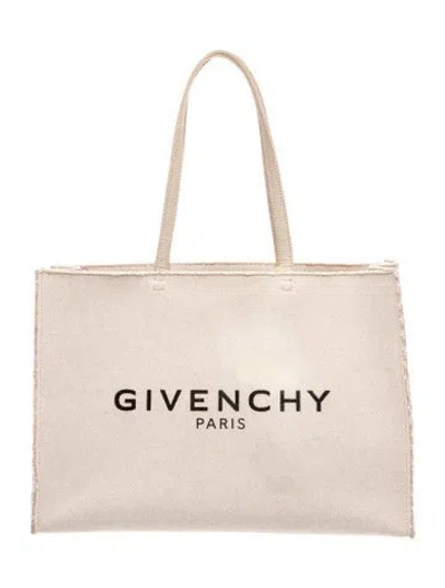 Pre-owned Givenchy Canvas Tote In Neutral