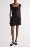 Givenchy Cap Sleeve Knit Fit & Flare Dress In Black
