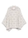 Givenchy Poncho En Jacquard Monogramme 72 In Grey