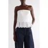 Givenchy Cape Back Lace Bustier Top In White