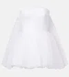 Givenchy Caped Lace Bustier Minidress In White