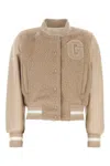 Givenchy Varsity Jacket In Alpaca Bouclette Wool And Leather