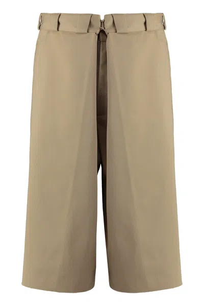 Givenchy Cappuccino Polyester Blend Bermuda Shorts In Beige