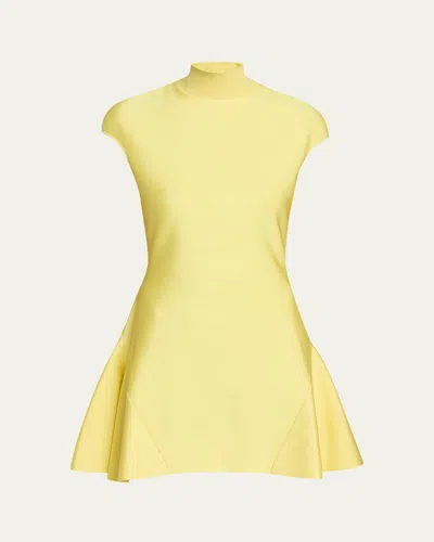Givenchy Cap-sleeve Fit-and-flare Mini Dress In 725-acid Y