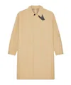 Givenchy Car Coat In Cotton With Checked Reverse In Neutral