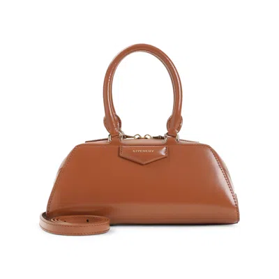 Givenchy Caramel Leather Mini Antigona Handbag