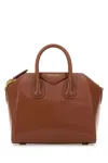 Givenchy Caramel Leather Mini Antigona Handbag In Brown