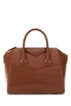 Givenchy Caramel Leather Small Antigona Handbag In Brown