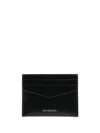 Givenchy Logo Glossed Leather Card Holder In Black
