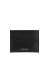 Givenchy Compact Textured Calf Leather Wallet In Black