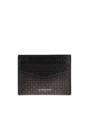 Givenchy Braided-effect Leather Cardholder In Dark Grey