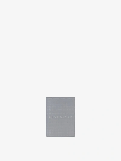 Givenchy Card Holder In 4g Micro Leather In Gray