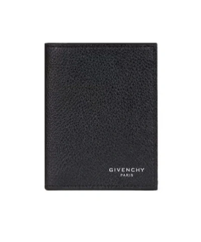Givenchy Card Holder In Grained Leather In Black