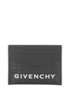 Givenchy Men's Plage Card Holder In Micro 4g Leather In Black