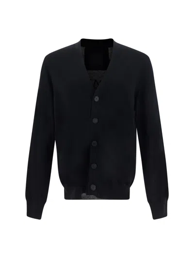 Givenchy Intarsia-knit Logo Wool Cardigan In Black