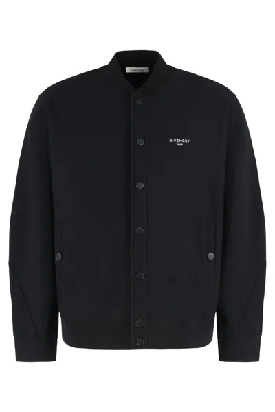 Givenchy Cardigan Couture Seam In Brushed Fabric In Black
